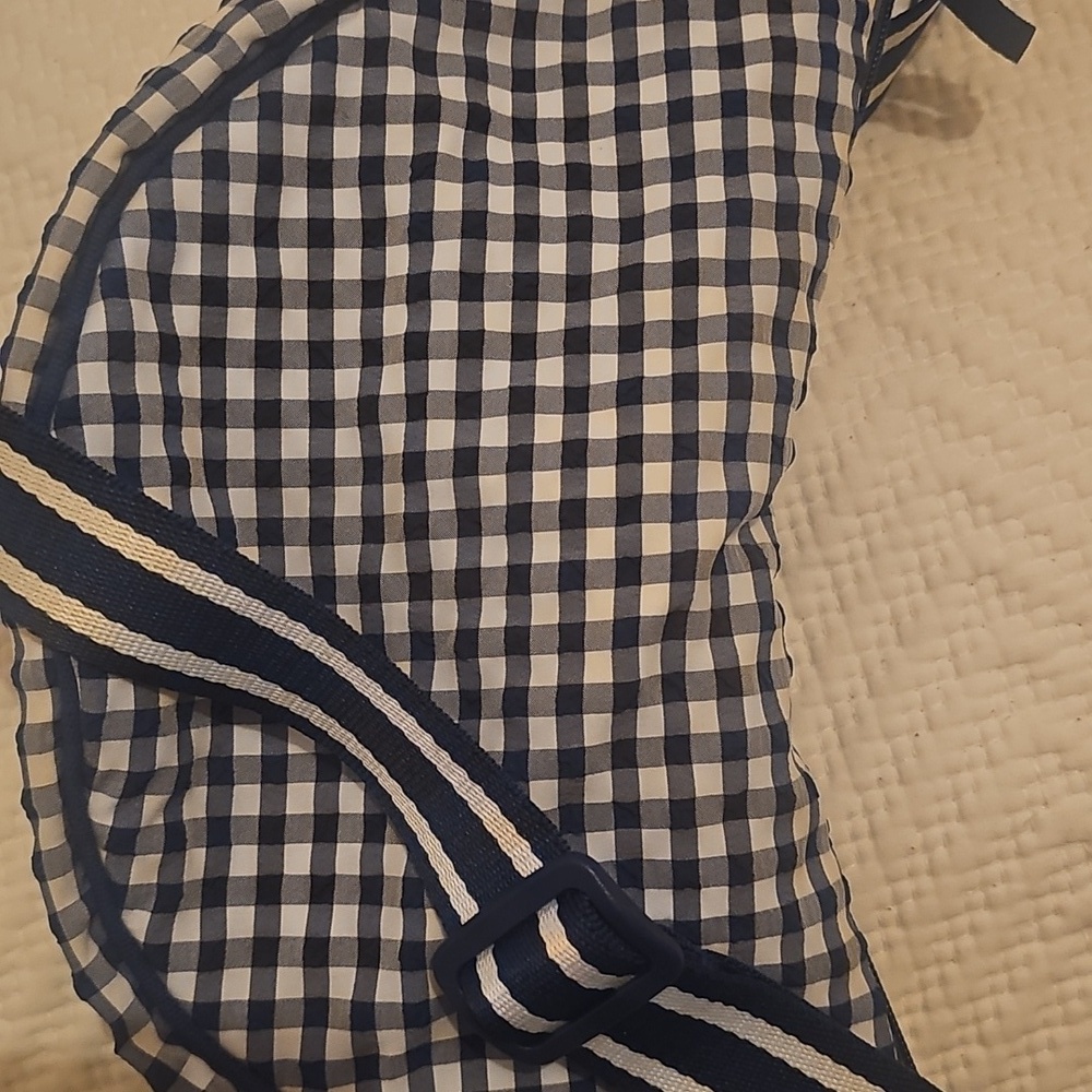 Uniqlo Gingham Crossbody Bag Blue - Picture 2 of 3